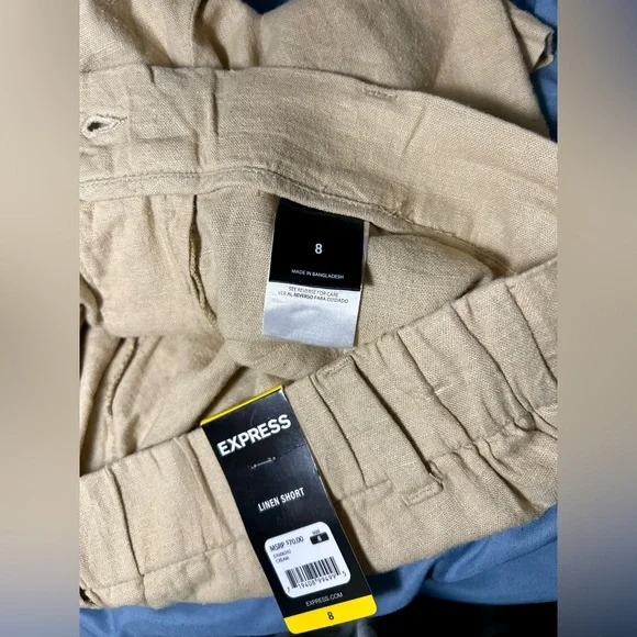 EXPRESS Linen Shorts – Size 8 – New With Tags - Picture 4 of 6